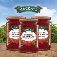 在飛比找momo購物網優惠-【Mackays】蘇格蘭梅凱草莓果醬340g x3罐