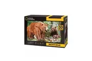 National Geographic Brown Bear 3D Puzzle 21.5x13cm Kids Children Game 8y+
