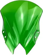 Jininglijindianzi Motorcycle Windshield Visor Double Bubble Windscreen Compatible with NINJA500 2024 2025 Ninja 500 24 25 EX500(Green)