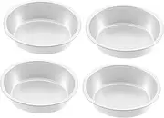 PHENOFICE 4pcs Non Stick Oval Cake Molds Baking Tray Aluminum Alloy Bread Pans for Cheesecakes Chiffon Cakes Easy Clean Baking Tools for Home Parties and Weddings