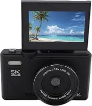 5K Digital Camera for Photography, 75MP WiFi Autofocus Vlogging Cameras for YouTube with 3" Flip Screen, 18X Digital Zoom & Anti Shake, Compact Video Camera Supports 128G Card (128G)