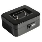 Cash Box with Combination Lock, Safe Metal Small Locking Box with Money Tray,...