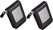[YARNOW] Slim Credit Card Wallet for Men Multi-Function Card Case Holder Zipper Organizer for Ids