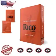 10-Pack Rico Baritone Saxophone Reeds - Strength 3.5 for Enhanced Sound