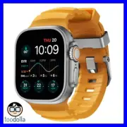 NOMAD Rocky Point Band for Apple Watch 46/49mm, Natural Titanium, Sol Yellow