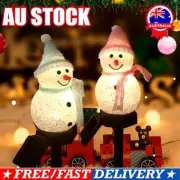 2021 LED Solar Snowman Garden Stake Lamp Christmas Ground Landscape Light DecD7