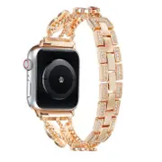 Metal Stainless Steel Butterfly Watch Bracelet For Apple 2/3/4/5/6 Generation 38/40/41MM - Red