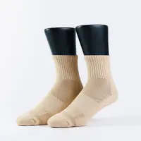 在飛比找PChome24h購物優惠-【FOOTER除臭襪】素色運動中筒襪-男款(T13L-奶茶)