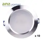 8 kits x 15W Dimmable Round SilverFrame LED Downlight Driver &Plug SAA Approval
