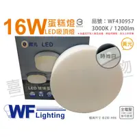 在飛比找蝦皮購物優惠-[喜萬年] 含稅 舞光 LED 16W 3000K 黃光 全