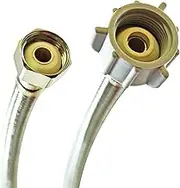 Fluidmaster B4T12 Toilet Connector, Braided Stainless Steel - 1/2" I.P. Female Straight Thread x 7/8" Female Ballcock Thread, 12" Length