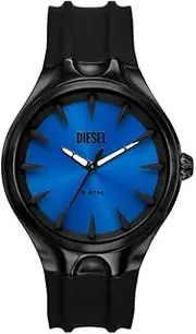 [Diesel] Men's Black Silicon Streamline Analogue Watch, 44mm