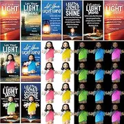 CroBlissful 25 Sets Little Jesus Figurines Mini Figurines Bulk Glow in The Dark Tiny Luminous with Cards Small Statue Pocket for Sunday School Gifts Hide and Seek(Walk with The Light Cards)