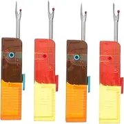 Hohopeti 4Pcs Seam Ripper Bright Color Stitch Thread Unpicker for Effortless Unpick Sewing Lightweight Compact Design Sewing Supplies for Seam Removal and Crafting