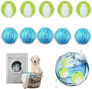 Pack of 10 Pet Hair Remover, Washing Machine, Reusable Dog Hair Remover, Lint Balls, Washing Machine, Cat Hair Remover, Washing Machine for Tumble Dryer, Removes Pet Hair, Lint & Lint