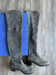 Stuart Weitzman Womens Suede Over Knees Block Heel Knee High Boots 5.5