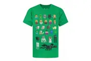 Minecraft Childrens/Kids Sprites T-Shirt (Green) (13-14 Years)