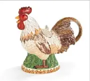 burton+Burton Ceramic 6 Cup Teapot Tea Pot 9.2" RISE AND SHINE ROOSTER