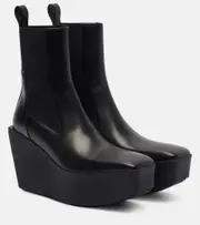 [Rick Owens] Rick Owens Beatle leather platform ankle boots AU 8 black