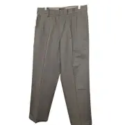 DOCKERS Pleated Relaxed Fit Chino Pants Taupe Brown Mens Size 32x30 NWT