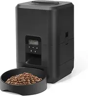Automatic Cat Feeder, 3L Timed Pet Feeder, Reliable Dog Feeder, Scheduled Cat Food Dispenser, 4 Meals Per Day, Programmable Portion Control, Dual Power Supply