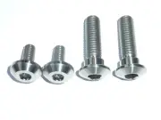 KAWASAKI ZX6R 636 2019-20 RIDER FOOTREST REARSET HEEL PLATE BOLTS KIT TITANIUM