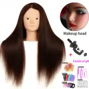 Mannequin Training Head with Stand Mixed 85% Real Hair for Makeup Practice New
