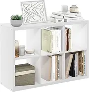 [Furinno] Cubicle Open Back Decorative Cube Storage Organizer, 6-Cube, White