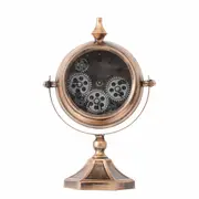 Copernico Free Standing Moving Cogs Table Clock - Rose Gold Copper