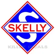 (SKEL-1) 12" SKELLY SHIELD GAS PUMP GASOLINE OIL DECAL