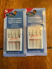 BALL POINT SEWING MACHINE NEEDLES 2051 TWO CARDS NEW SIZE 14 MEDIUM KNITS