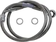 DS Braided Front Upper ABS Brake Line Kit 29-1/2" +8" Clear Coated #212123