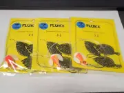 3 NJ Hand Tied Spin-N-Glow ORANGE English Hook Fluke/Summer Flounder Rigs