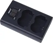 DSTE Dual USB Charger with LCD Display Compatible for Fuji NP-W235,NPW235 Battery - Powered by USB Type C to USB-A 2.0 Plug