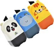 LALAFINA Convenient Roller Stamps Set 3pcs Cartoon Seal for Confidentiality and Privacy