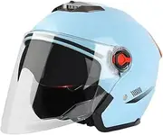 Open Face Helmets - Womens Motorcycle Helmets, Comfortable Adult Motorbike Helmets | Double Visor 3/4 Open Face Helmets, Breathable Quick Buckle Half Helmet for Cruiser Chopper Men Women