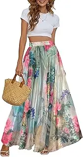 [Sinono] Womens Long Chiffon Bohemian Skirt Gypsy Dress Maxi Boho Beach Skirt