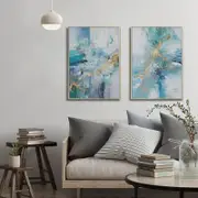 Shiny Blue 2 sets Poster Prints Wall Art