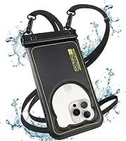 Waterproof Phone Pouch - IP68 Floating Waterproof Phone Case [Beach Cruise Essentials], Mobile Phone Accessories, Cellphone Dry Bag for 15/14/13/12/11 Pro Max Plus Samsung Up to 6.8'' Black