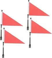KITANDOVE Handlebar Flags for Bicycles 4 Sets of Safety Flags Made of Polyester Metal Easy to Clean