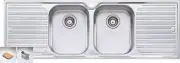 Oliveri Diaz Double Bowl Inset Sink With Double Drainer DZ153