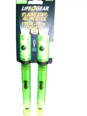 Life Gear Flashlight + Glow Stick Green LED Happy Halloween Lanyard & Whistle