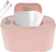 KNFFSAAJL Baby Wipe Warmer Thermostat Baby Wipe Heater Even Heating Wet Wipes Warmer Portable Baby Wipes Dispenser Warmer Prevent Dry USB Baby Wipe Warmer Reusable for Car Home Baby Nursery 20×12×10cm