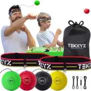 Boxing Reflex Ball Family Pack, 4 Balls with Headband, Agility & Speed Training