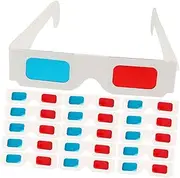 DOITOOL 60 Pack Anaglyph 3D Glasses Red and Paper Cardboard Frames 3D Movie Glasses for Home Theater