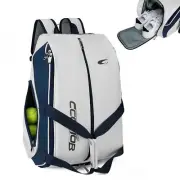 Tennis Bag Holds 2 Rackets with Shoe Compartment, Fence Hook & Ball Sleeve &#821