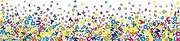 wonmon 36Ft Colorful Letter Bulletin Board Border Roll, Confetti Letter Bulletin Board Border Trim for Birthday Party Back to School Classroom Office Wall Window Bulletin Board Decoration