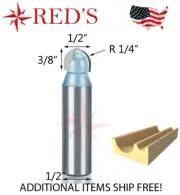 Tideway Carbide IND LC05020808 1/4" Radius Core Box 1/2" shank router bit