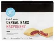Happy Belly Fruit & Grain Cereal Bars, Raspberry, 8 Count (Pack of 1)