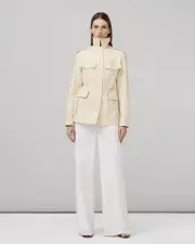 NWT $395 Rag & Bone Ecru Lorenz Military Jacket Size XXS